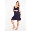 Mirage Maternity Breastfeeding Nightdress in Navy (Large (UK 14-16))