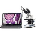 AmScope B120C-E1 40X-2500X LED Digital Binocular Compound Microscope w 3D Stage +1.3MP USB Camera