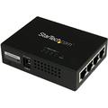 StarTech.com 4 Port Gigabit Midspan - PoE+ Injector - 802.3at and 802.3af - Wall-mountable Power over Ethernet Midspan (POEINJ4G) Black