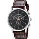 NIXON Men's A4051887 Sentry Stainless Steel Watch with Brown Leather Band