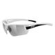 uvex Gravic - Sports Sunglasses for Men and Women - incl. Interchangeable Lenses - Comfortable & Non-Slip - White Black Matt/Silver - One Size