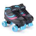 Osprey Disco Quad Roller Skates for Adults and Kids, Retro Roller Boots with ABEC 7 Bearings, UK ADULT 4/EU 37, Black