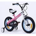 R BABY BUTTONS FREESTYLE BMX KIDS BIKES IN 4 COLOURS - IN SIZE 12,14,16 INCH WITH HEAVY DUTY REMOVABLE STABILISERS. (MATT PINK-BLUE RIM, BUTTON-12)