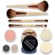 Honeypie Minerals - Makeup Kit 11 Pieces - Foundation, 2 Correctors, Blusher, 2 Eyeshadows & 4 So Eco Brushes & Organic Cotton Drawstring Makeup Bag - Mineral Gift Set (Light)