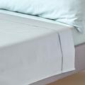 HOMESCAPES Blue Pure Organic Cotton Flat Sheet Super King Size 400TC 600 Thread Count Equivalent Bed Sheet