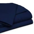 SGI 600 TC Super Comforting 100% Egyptian cotton Bedding 3 Piece Fitted Sheet 38 cm Deep Pocket UK Super King Size Navy Blue Solid