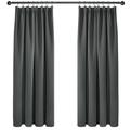 Deconovo Super Soft Pencil Pleat Curtains Thermal Insulated Blackout Curtains for Kids Bedroom 66 x 72 Dark Grey Two Panels