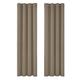 Deconovo Curtains Blackout Super Soft Thermal Insulated Ring Top Blackout Curtains for Bedroom 46 x 90 Inch Drop Taupe 1 Pair