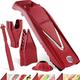 Börner V5 Powerline Mandoline Slicer Plus Set (8 pcs.) • V-Slicer Cutter for Fruit and Vegetables + Accessories • 10 Cutting Options • Kitchen Slicer Set (Red)