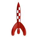 Moulinsart Raket statue Tintin, Red/White, 17 cm, 42615