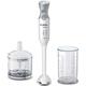 Bosch MSM66020 - Hand Blender (QuattroBlade Four-Winged Chopper with Stainless Steel Blades, 600 W), White Grey