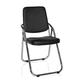 hjh OFFICE 706300 Visitor Chair, Conference Chair, ESTO black, steel + faux leather, Foldable comfort guest chair with stable cantilever frame, padded seat and back rest, not stackable