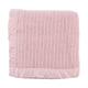 The Wool Company Wool Cellular Blanket - 100% Pure New Wool Bed Blankets with Satin Trim - Double 230 x 255 cm Powder Pink - Made in England