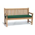 Jati York Garden Bench A Grade Teak 1.5m (5ft) FULLY ASSEMBLED Outdoor Bench with Green Cushion Brand, Quality & Value