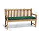 Jati York Garden Bench A Grade Teak 1.5m (5ft) FULLY ASSEMBLED Outdoor Bench with Green Cushion Brand, Quality & Value