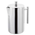 Stellar SM21 Double Walled Stainless Steel Cafetiere, 8 Cup Coffee Maker (900ml), Long Lasting Stainless Steel Filter, Dishwasher Safe - Fully Guaranteed
