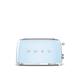 Smeg TSF02PBEU Toaster for Four Slices TSF02PBEU-pastel, Stainless Steel Plastic, Pastel Blue