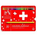 Caran Dache Set Of 30 Swisscolor Water Soluble Artist Sketching Colour Pencil Set In Metal Case Tin 1285_730