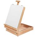 Kurtzy Portable Wooden Desktop Painting & Drawing Easel with Storage Box - Holds up to 30cm/11.81 Inch Canvas - Adjustable Beechwood Desk & Table Art Sketching Board for Beginner & Student Artists