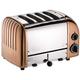 Dualit Classic 4 Slice Vario Toaster - Stainless Steel, Hand Built-In The UK - Replaceable ProHeat elements - Heat Two or Four Slots, Defrost Bread, Mechanical Timer - 47450, Copper