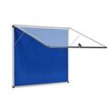 Bi-Office Display Case Enclore, Blue Felt, Top Hinged, Aluminium Frame, Landscape, 70,6 x 65,3 cm (6xA4)