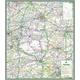 Wiltshire - UK County Map Paper Laminated - 100 x 87 cm