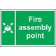 Fire Assembly Point Sign - 3mm Aluminium Composite Ultra hi-Durability Sign - 600mm x 400mm
