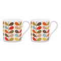 Orla Kiely 2 x Ten Colour Stem Mugs