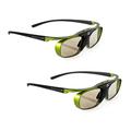 2x Hi-SHOCK DLP Pro Lime Heaven | DLP Link 3D Active Glasses for 3D DLP Projectors from Acer, BenQ, Optoma, Viewsonic | comp. with PPA5610 / E4W [96-200 Hz | rechargeable battery | 32g]
