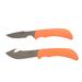 Outdoor Edge Wild-Pair Fixed Blade Gut Hook and Fixed Blade Boning 420 Stainless Blades TRP Handle Orange SKU - 565466