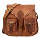 Brown Leather Curved Satchel Style Saddle Bag | Fair Trade & Handmade | Cross Body Shoulder Bag