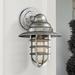Marlowe 13" High Galvanized Hooded Cage Outdoor Wall Light