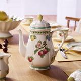 Villeroy & Boch French Garden Fleur Coffeepot Porcelain China in Brown/Green/Red | 7.5 H x 8.8 W x 5.7 D in | Wayfair 1022810100