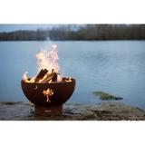 Fire Pit Art Tropical Moon Fire Pit Steel in Gray | 24 H x 36 W x 36 D in | Wayfair Tropical Moon 36""-FPA-MLS120-NG-AWEIS