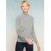 Draper's & Damon's Women's Soft Spun® Acrylic Mock Neck Long Sleeve Sweater - Grey - PS - Petite