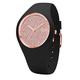 ICE-WATCH - Ice Glitter Black Rose-Gold - Women's Wristwatch With Silicon Strap - 001346 (Small)