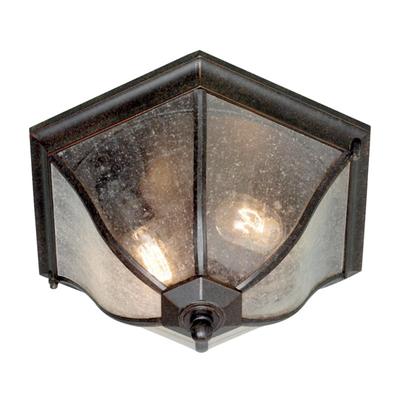 Elstead Bronzefarbene Außen-Deckenleuchte New England, klar / transparent, Metall, Deckenlampe Image