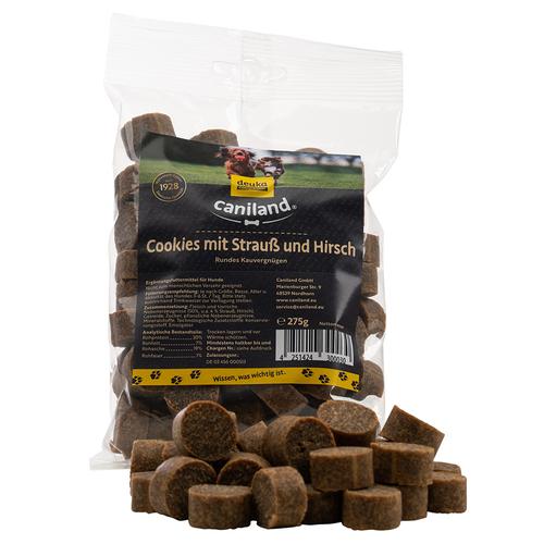 6x275g Strauß- & Hirsch Cookies Caniland Hundesnack