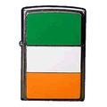 Zippo Ireland Flag Emblem Windproof Lighter - Brushed Chrome