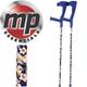 MP Essentials Compact Funky Pattern Forearm Medical Stabilising Crutches - Pair (Blue)