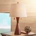 360 Lighting Omar Brown Faux Wood Modern Hourglass Table Lamp