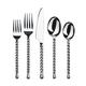 Gourmet Settings Handmade Silver Tear 20 Piece Flatware Set