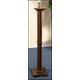 Wood Walnut Church Paschal Candleholder Candle Stand Easter 2" Brass Socket
