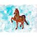 Betsy Drake Interiors Dancing Horse Non-Slip Indoor/Outdoor Door Mat Synthetics | Rectangle 1'6" x 2'2" | Wayfair DM943