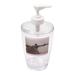 Evideco Seaside Clear Acrylic Printed Hand Soap & Lotion Dispenser Plastic in Gray/Pink/White | 7 H x 3 W x 3 D in | Wayfair 6200407