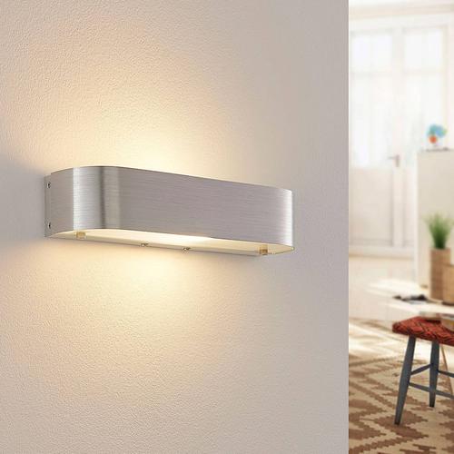 Lindby Wandleuchte Nika mit E14-Fassung, Aluminium