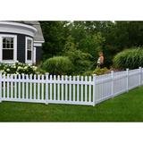 Zippity Outdoor Products Zippity 3 ft. H x 6 ft. W Newport No-Dig Vinyl Fence Vinyl in White | 36 H x 71.5 W x 2 D in | Wayfair ZP19002