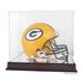 Green Bay Packers Mahogany Helmet Logo Display Case with Mirror Back