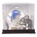 Detroit Lions Mahogany Helmet Logo Display Case with Mirror Back