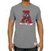 Men's Original Retro Brand Heathered Gray Alabama Crimson Tide Vintage 1974-2000 Logo Tri-Blend T-Shirt